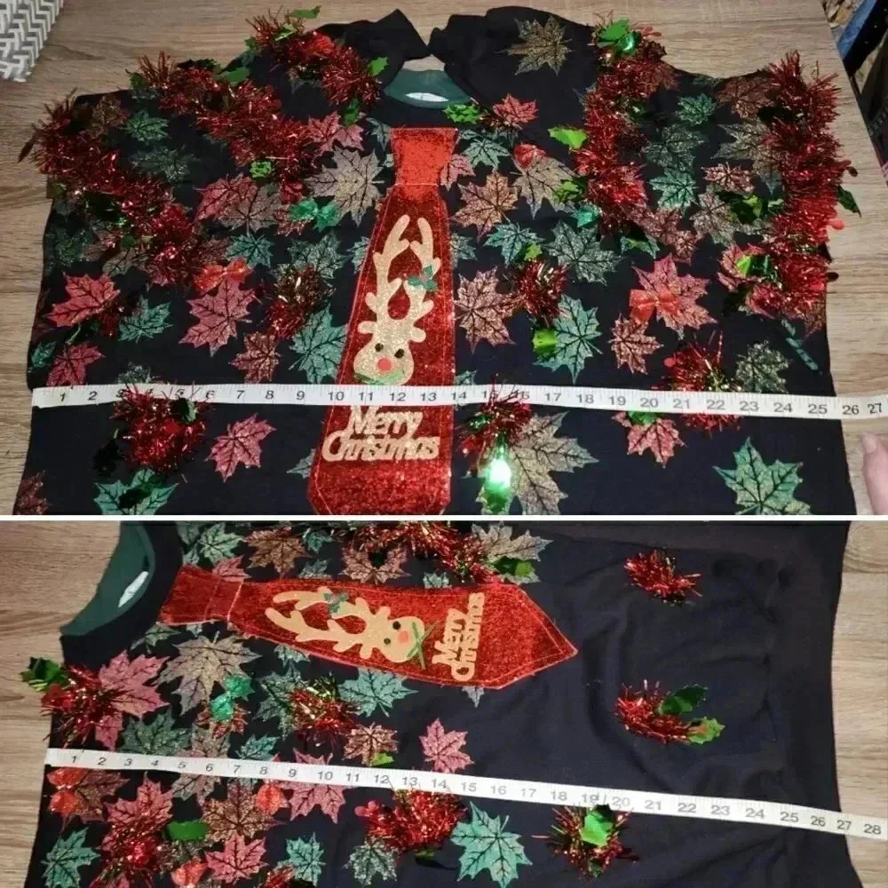1 of a kind Custom Handmade Ugly Christmas Sweater Womens XL XXL or Men's L